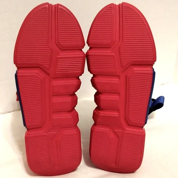 Anthony Wang NEW Cranberry 02 US Patriotic Ultralift Platform Sandals US 7.5