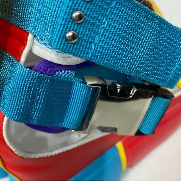ANTHONY WANG Rainbow Cranberry Platform Sandals