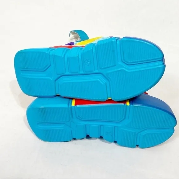 ANTHONY WANG Rainbow Cranberry Platform Sandals