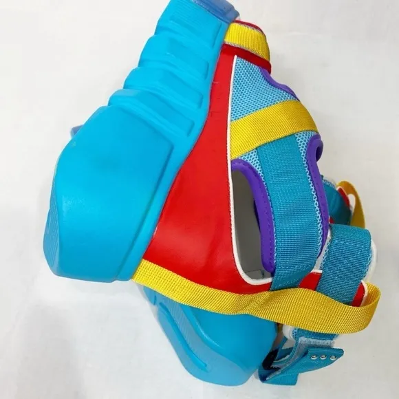 ANTHONY WANG Rainbow Cranberry Platform Sandals