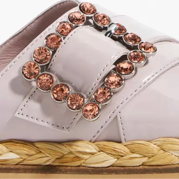 Anthropologie Bruno Premi Cross-Strap Jeweled Platform Sandals
