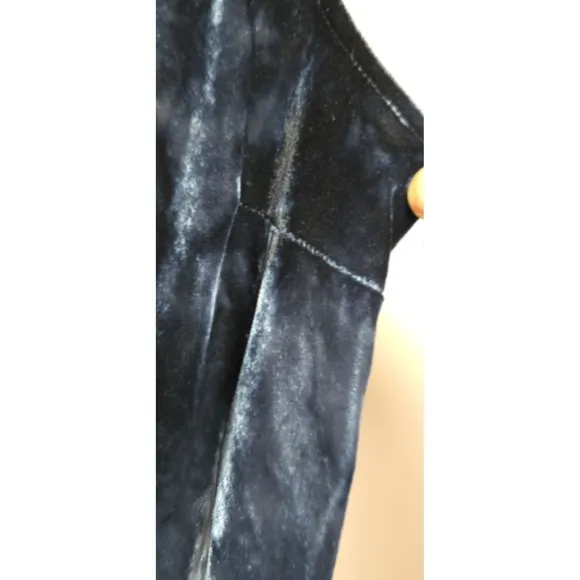 Anthropologie Cloth &amp; Stone Womens M Verna Midi Dress Blue Tie Dye Velvet Witchy