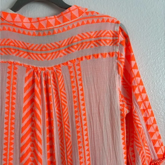 Anthropologie Devotion Twins Ella Dress in Neon Orange XS
