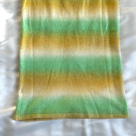 ANTHROPOLOGIE DOLAN Ombre Knit Midi Skirt Green Yellow Size/ Small