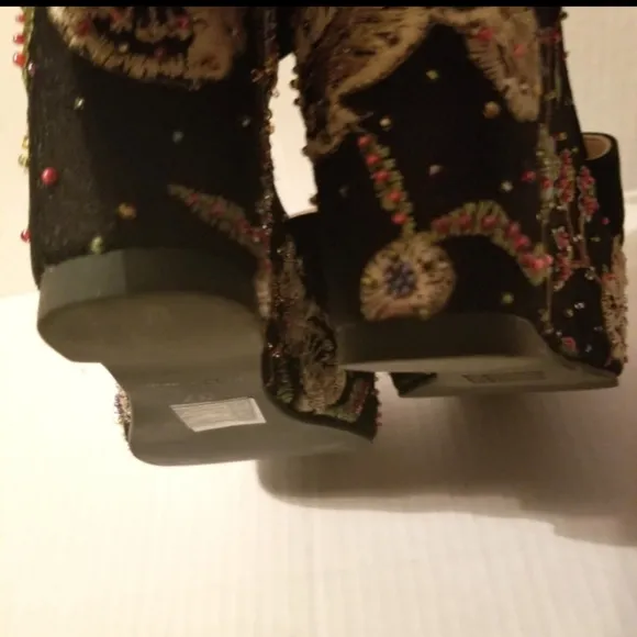 Anthropologie Floral Wedge Sandals Size 37