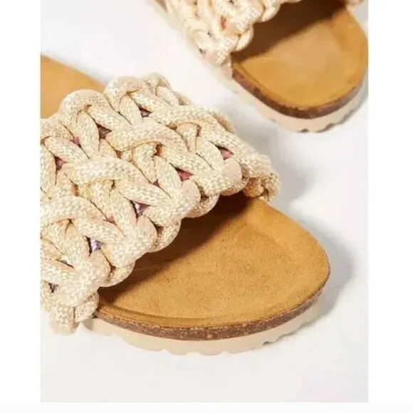 Anthropologie Intentionally Blank Macro Slide Sandals Size 36 JB