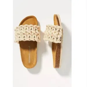Anthropologie Intentionally Blank Macro Slide Sandals Size 36 JB