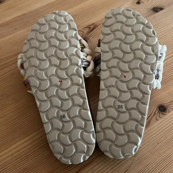Anthropologie Intentionally Blank Macro Slide Sandals Size 36 JB