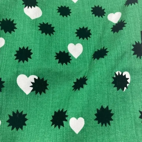 Anthropologie Jeans Green The Cigarette Heart Denim Pants NWT Maeve Size 26