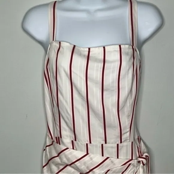 Anthropologie J.O.A. Patti Striped Mini Dress | Medium | Red/White