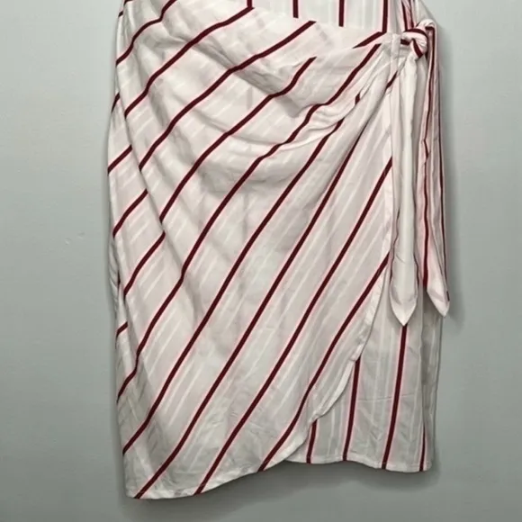Anthropologie J.O.A. Patti Striped Mini Dress | Medium | Red/White