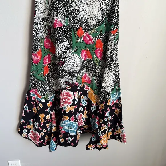 Anthropologie Maeve Violette Floral Midi Dress