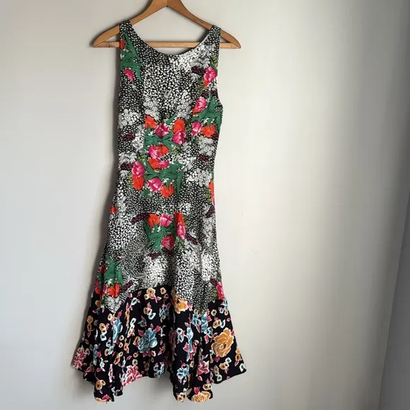 Anthropologie Maeve Violette Floral Midi Dress