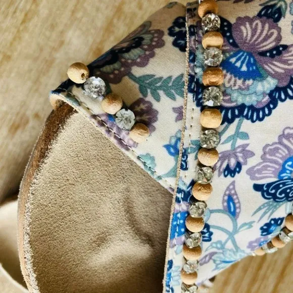 Anthropologie Marnie Embellished Slide Sandals Size 6 NWOT