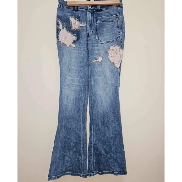Anthropologie Pilcro &amp; The Letterpress High-Rise Trouser Bootcut Jeans Size 27