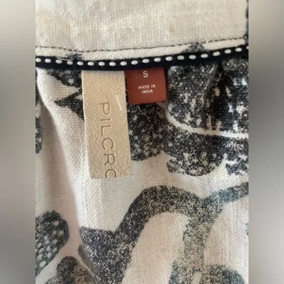 Anthropologie Pilcro Puff-Sleeve Tunic Small Cotton &amp; Linen