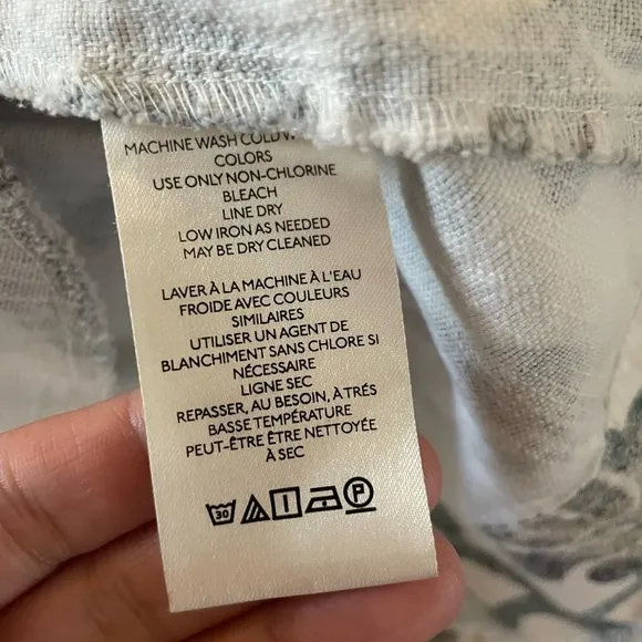 Anthropologie Pilcro Puff-Sleeve Tunic Small Cotton &amp; Linen