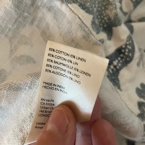 Anthropologie Pilcro Puff-Sleeve Tunic Small Cotton &amp; Linen