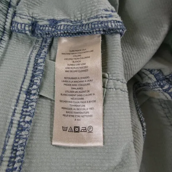 Anthropologie Pilcro The Icon Mint Green Flare Corduroy Jeans Sz 32 #1416