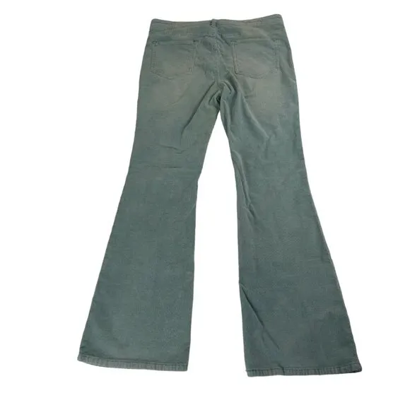 Anthropologie Pilcro The Icon Mint Green Flare Corduroy Jeans Sz 32 #1416