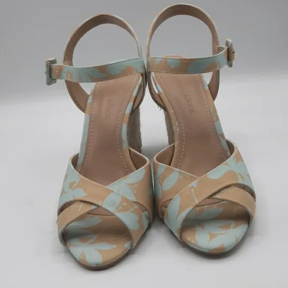 Anthropologie Raphaella Booz Floral Wedge Sandals