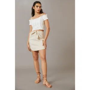 Anthropologie Sunday in Brooklyn Linen Mini Skirt - Brand New XL