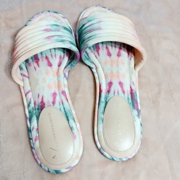 Anthropologie Tie Dye Sandals