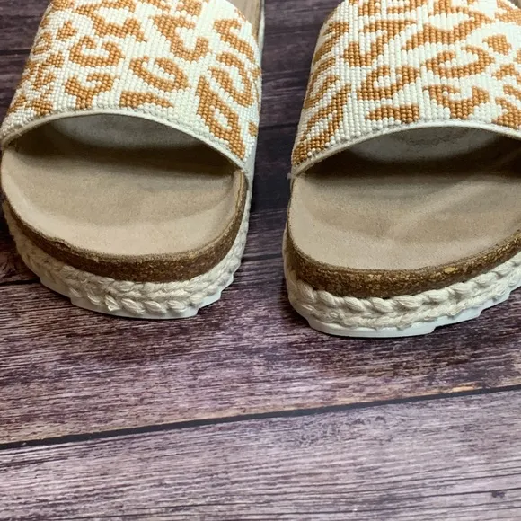Anthropologie ~ Yara Beaded Slide Sandals