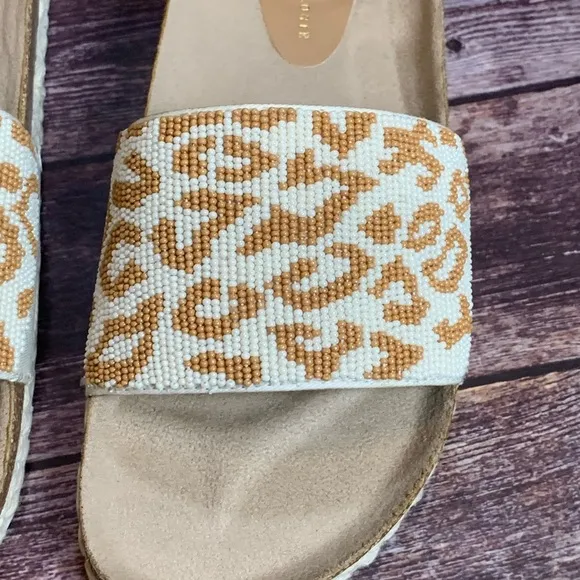 Anthropologie ~ Yara Beaded Slide Sandals
