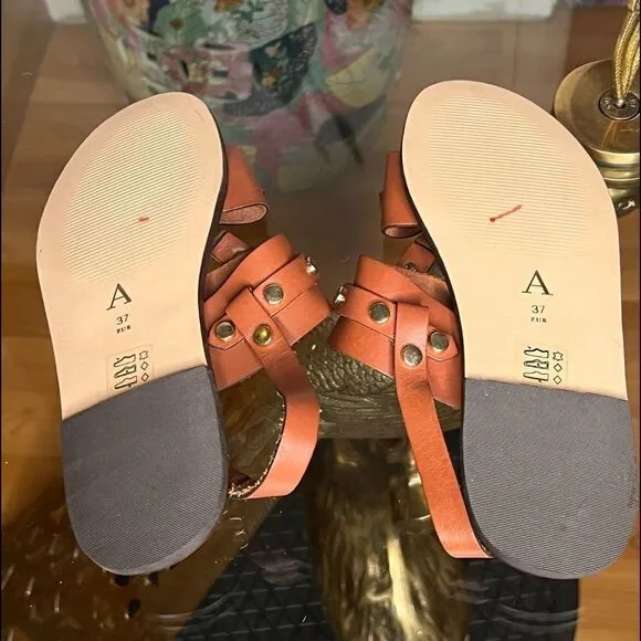 Anthropologie Hattie Studded Slingback Sandals