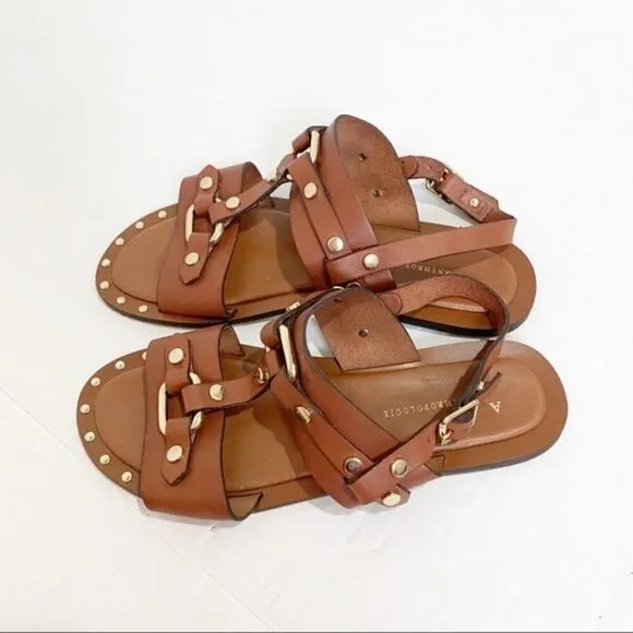 Anthropologie Hattie Studded Slingback Sandals