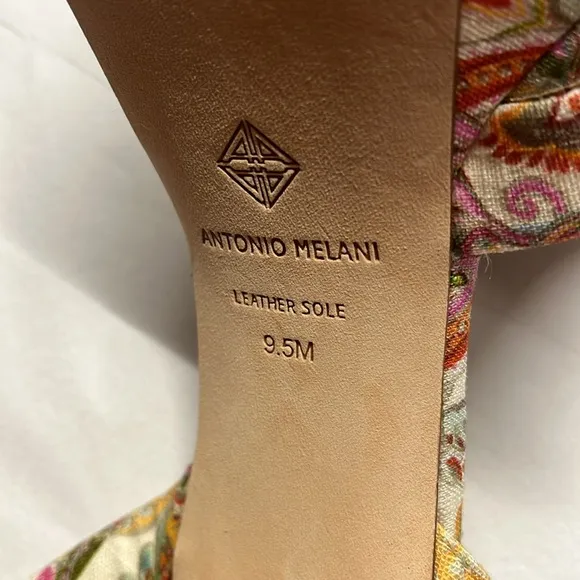 Antonio Melani Bindi Linen Bow Platform Dress Sandals Size 9.5M