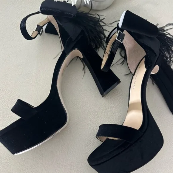 Antonio Melani Janie Velvet Platform Dress Sandals