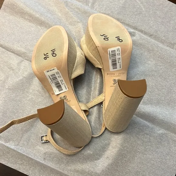 Antonio Melani x Born on Fifth Laurie Linen Knotted Ankle Strap Dress Sandals