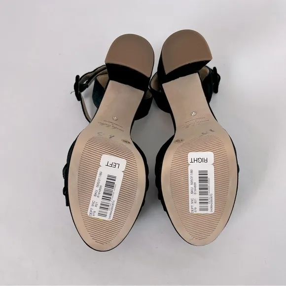 Antonio Melani x Nicola Bathie Emilia Velvet Rose Platform Dress Sandals