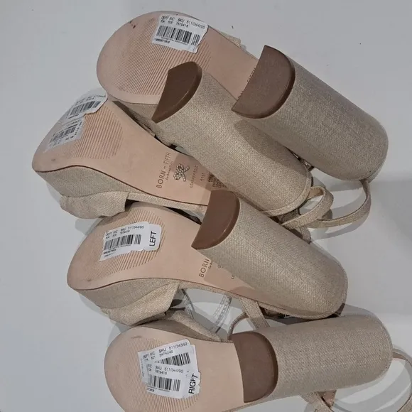 Antonio Melanix Born on Fifth Laurie Linen Knotted Ankle Strap Platform Sandals