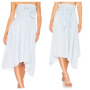 Apiece Apart / Cosmos Convertible Wrap Skirt dress blue hammam stripe midi 4