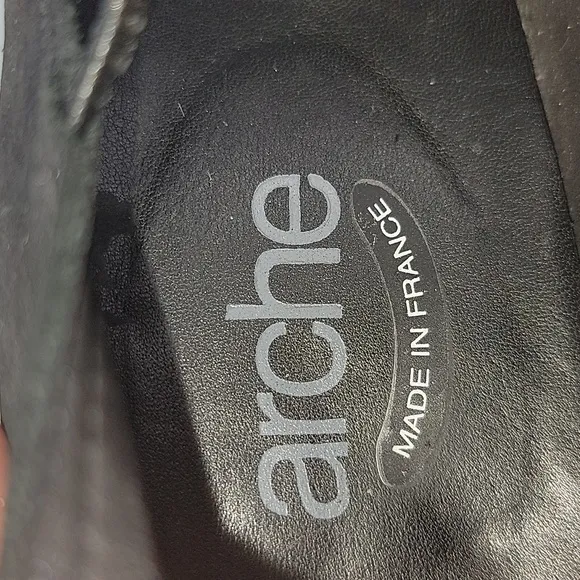 Arche Picto Wedge Heel Black Suede Leather Women's Sandals
