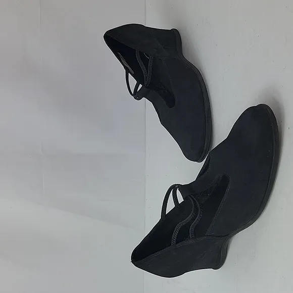 Arche Picto Wedge Heel Black Suede Leather Women's Sandals