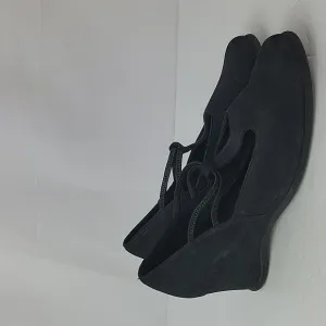 Arche Picto Wedge Heel Black Suede Leather Women's Sandals