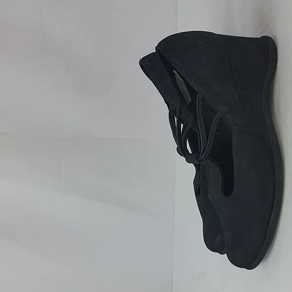 Arche Picto Wedge Heel Black Suede Leather Women's Sandals