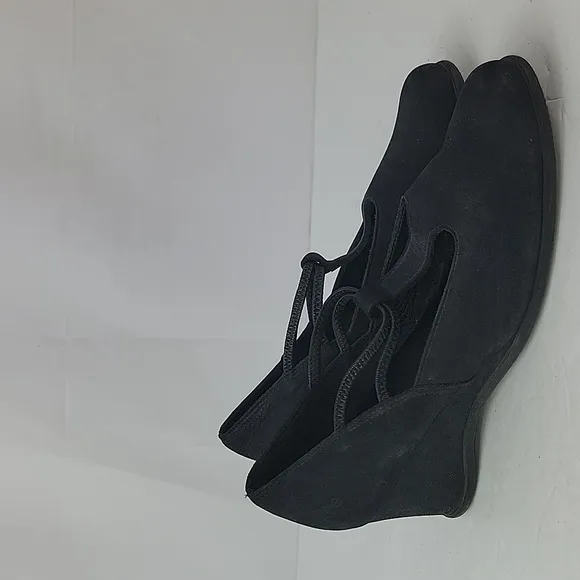 Arche Picto Wedge Heel Black Suede Leather Women's Sandals