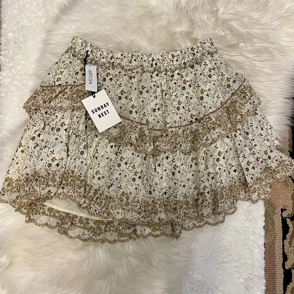 Aritzia Sunday Best Lady Vintage Floral Fleurs Retro skirt
