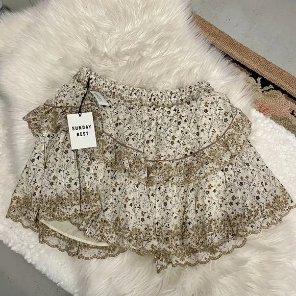 Aritzia Sunday Best Lady Vintage Floral Fleurs Retro skirt