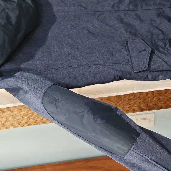 Armani Exchange Blue Hooded Coat