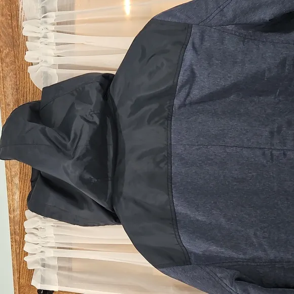 Armani Exchange Blue Hooded Coat