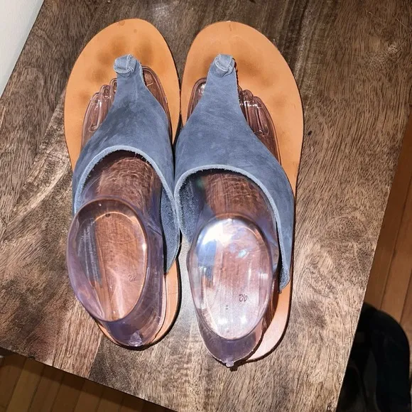Art Peaux Lyon Handmade Tonunga Blue‎ Leather Sandals w/Vibram Soles-42/11.5