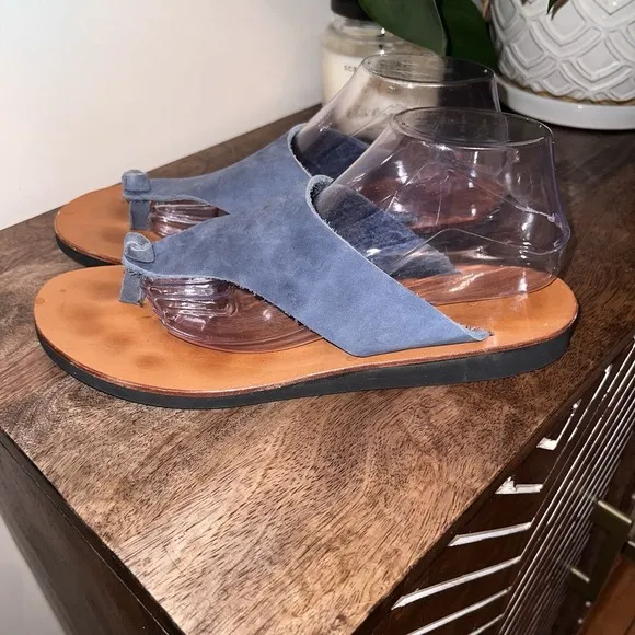 Art Peaux Lyon Handmade Tonunga Blue‎ Leather Sandals w/Vibram Soles-42/11.5