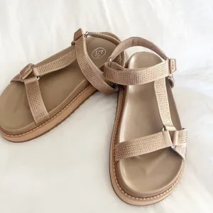 ASH Sandals Rhinestone Straps Color Nude EU Size 41 US Size 10.5 UGOSTRASS01 New