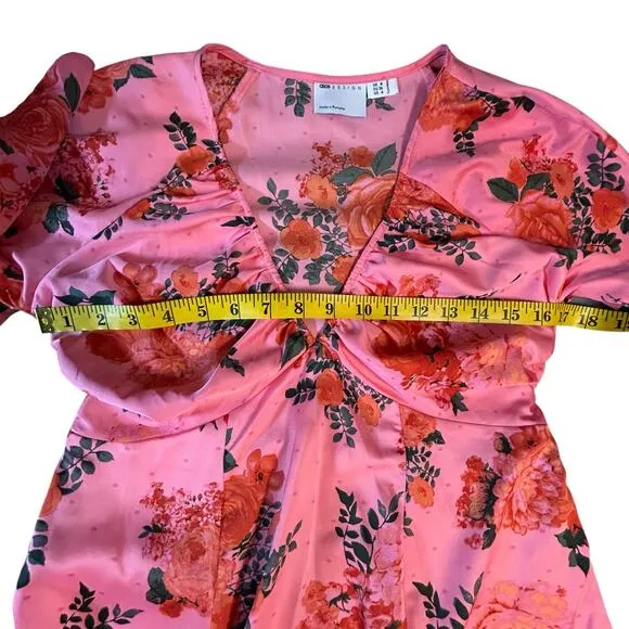 ASOS Design Pink Floral Maxi - Size 4